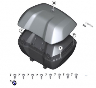 BMW top case set for R1200GS (2013-2018) and S1000XR (2015-2016)