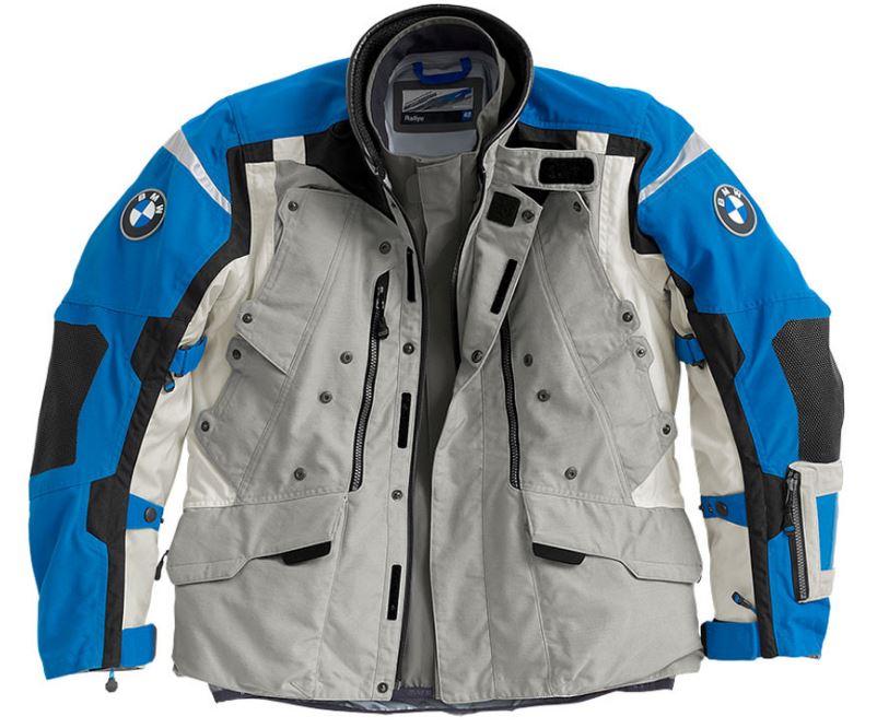 BMW Rallye 2018 motorcycle jacket for men, grey / blue