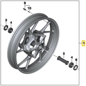 BMW front wheel for R1200RT and R1250RT, asphalt gray, 36311541415